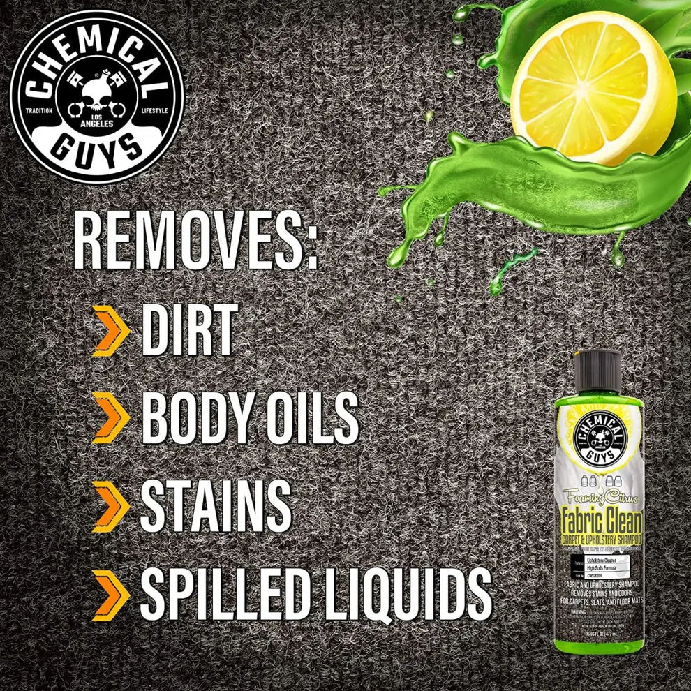 Chemical Guys Foaming Citrus Fabric Clean Carpet & Upholstery Shampoo - Image 3