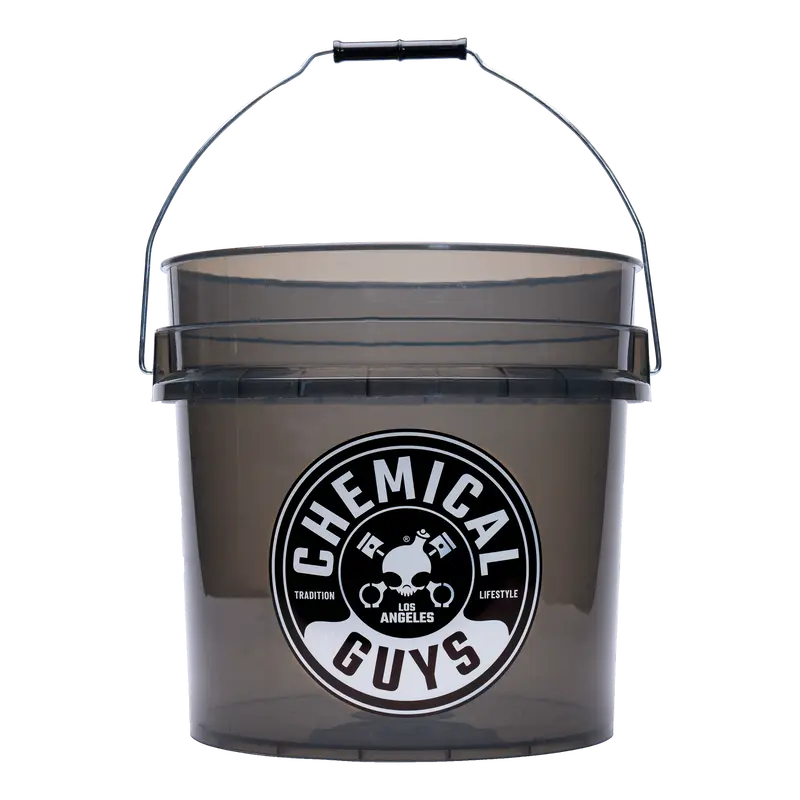 Chemical Guys Heavy Duty Ultra Clear Smoked Obsidian Black Bucket (4.25 Gal)