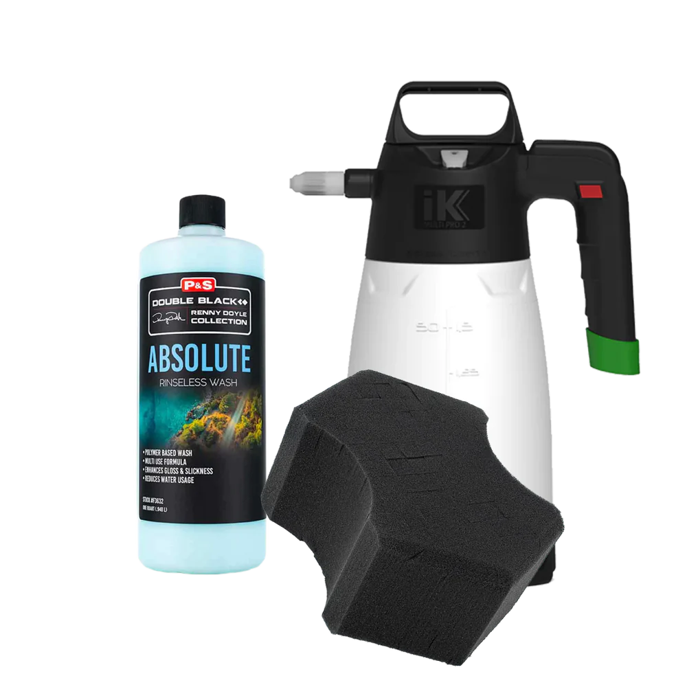 P&S Absolute Rinseless Wash 948ml + Ik Sprayer Multi Pro 2 +The Rag Company Ultra Safe Sponge Kit