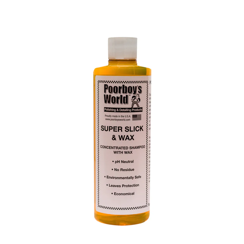 Poorboy's World Super Slick & Wax Car Shampoo 16oz